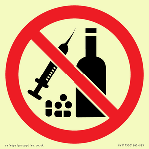 P908 Prohibition: No alcohol or drugs